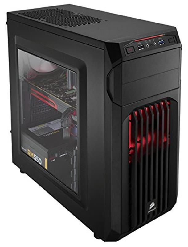 Корпус Corsair Carbide SPEC-01 Red LED Black (CC-9011050-WW) без БЖ