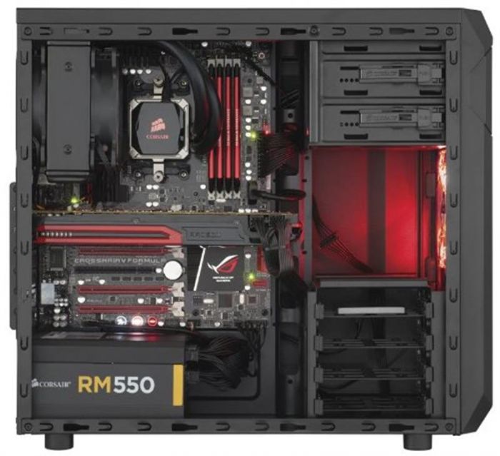 Корпус Corsair Carbide SPEC-01 Red LED Black (CC-9011050-WW) без БЖ