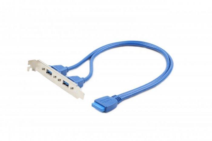 Планка розширення Cablexpert (CC-USB3-RECEPTACLE) USB3.0-10P, 0.44 м, синій