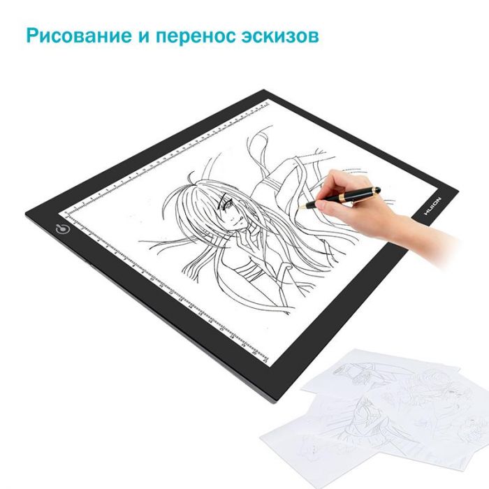 Графічний планшет (світлокопіювальний) Huion L4S + рукавичка