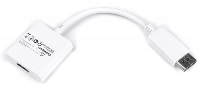 Адаптер Cablexpert DisplayPort - HDMI (M/F), 0.1 м, White (A-DPM-HDMIF-002-W)