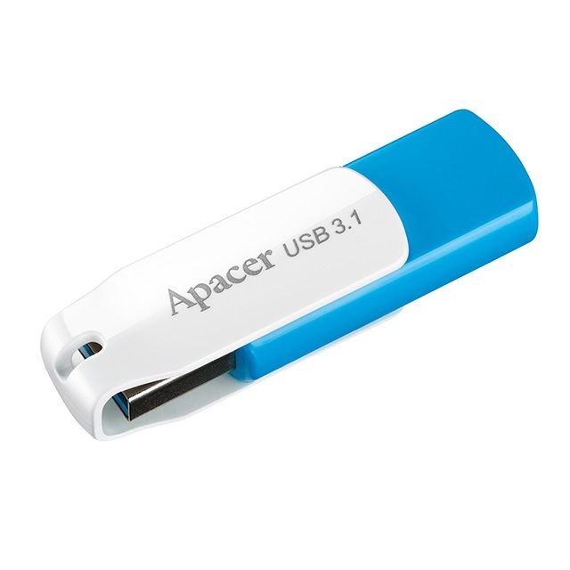 Флеш-накопичувач USB 3.1 64GB Apacer AH357 Blue/White (AP64GAH357U-1)