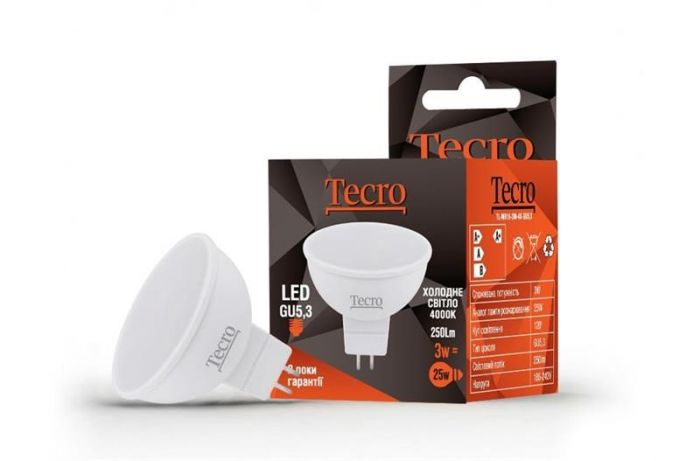 Лампа LED Tecro TL-MR16-3W-4K-GU5.3 3W 4000K GU5.3