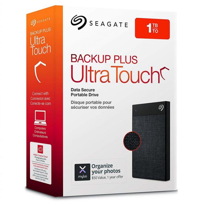 Зовнішній жорсткий диск 2.5" USB 1.0TB Seagate Backup Plus Ultra Touch Black (STHH1000400)