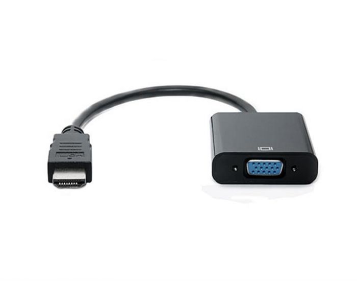Адаптер REAL-EL (EL123500020) HDMI(M)-VGA(F), 0.15m, чорний