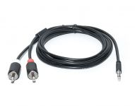 Аудіо-кабель REAL-EL Audio Pro (EL123500042) mini-jack 3.5мм(M)-2xRCA(M) 1,8м, чорний