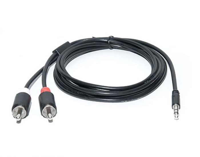Аудіо-кабель REAL-EL Audio Pro (EL123500042) mini-jack 3.5мм(M)-2xRCA(M) 1,8м, чорний