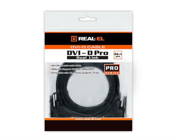 Кабель REAL-EL Pro DVI-DVI M-M 1.8M