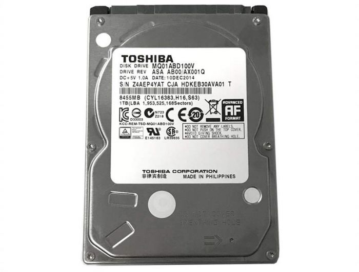 Накопичувач HDD 2.5" SATA 1.0TB Toshiba 5400rpm 8MB (MQ01ABD100V) Ref