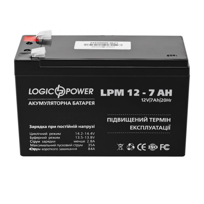 Акумуляторна батарея LogicPower LPM 12V 7.0AH (LPM 12 - 7.0 AH) AGM