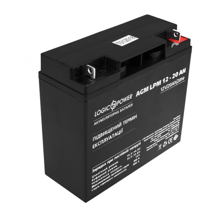 Акумуляторна батарея LogicPower LPM 12V 20AH (LPM 12 - 20 AH) AGM