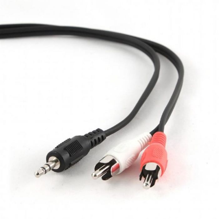 Аудіо-кабель Cablexpert (CCAB-458), 3.5мм-2xRCA-тюльпан, 1,5м, стерео, чорний
