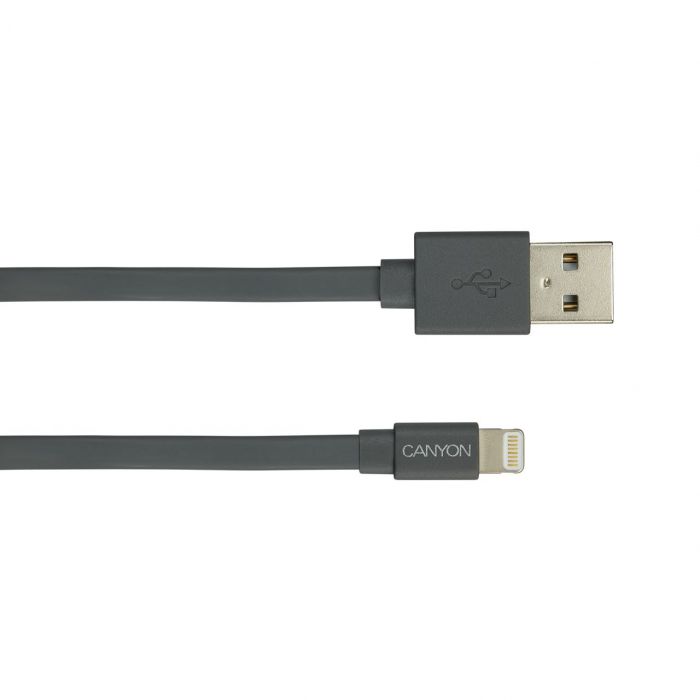 Кабель Canyon USB - Lightning 0.96м, Dark Grey (CNS-MFIC2DG)