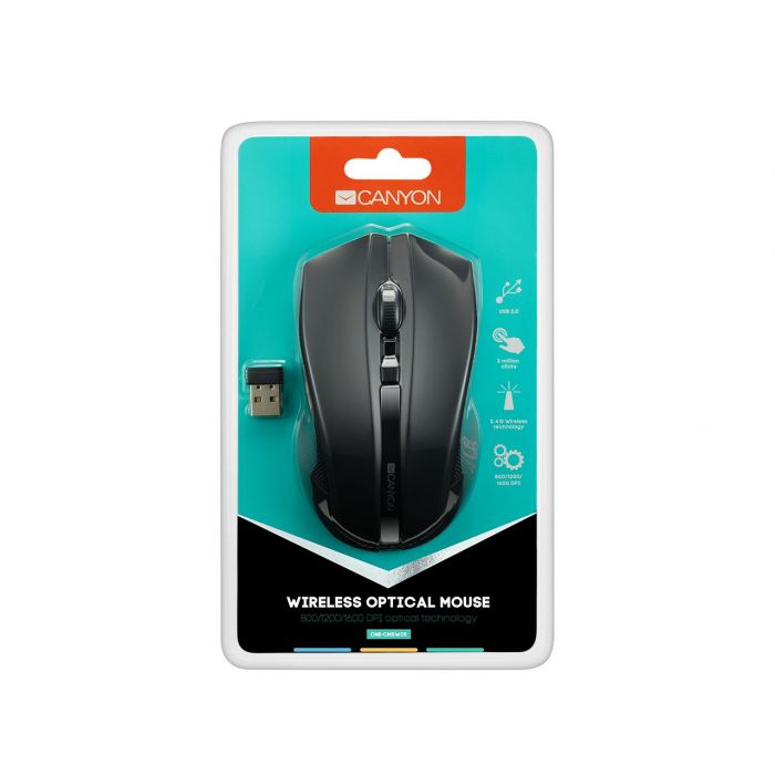 Миша бездротова Canyon CNE-CMSW05B Black USB