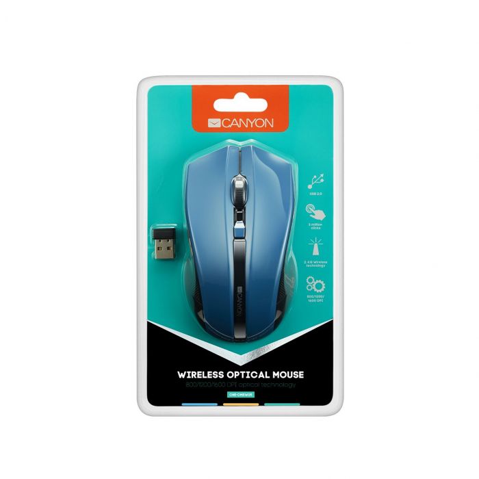 Миша бездротова Canyon CNE-CMSW05G Green USB