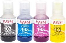 Комплект чорнила WWM для Epson L3100/3110/3150 4х140г B/C/M/Y (E103SET4)