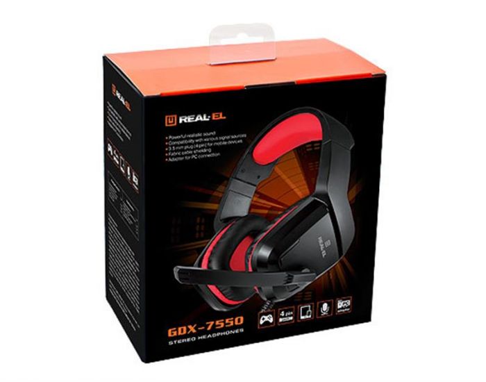 Гарнітура REAL-EL GDX-7550 Black/Red