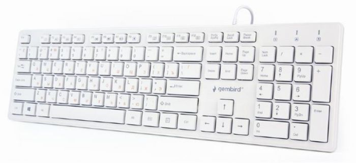 Клавіатура Gembird KB-MCH-03-W-UA Ukr White USB
