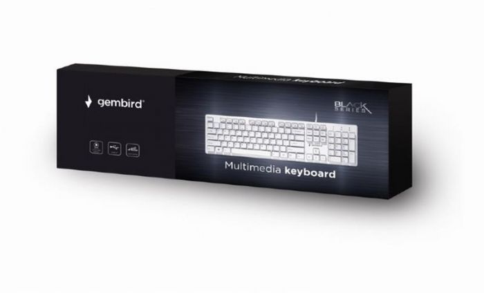 Клавіатура Gembird KB-MCH-03-W-UA Ukr White USB