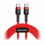 Кабель Baseus Cafule USB-C-USB-C, PD2.0 60W 1м Red (CATKLF-G09)