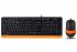 Комплект (клавіатура, мишка) A4Tech F1010 Black/Orange USB
