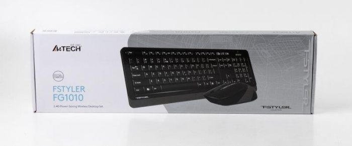 Комплект (клавіатура, мишка) бездротовий A4Tech FG1010 Black/Grey USB