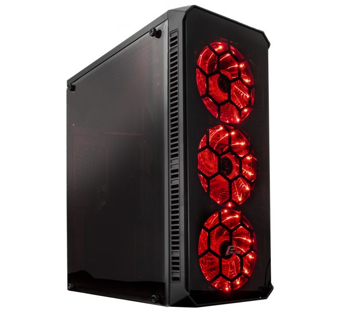 Корпус Frime Fusion Red led USB 3.0 без БЖ (Fusion-U3-315RLF-WP)