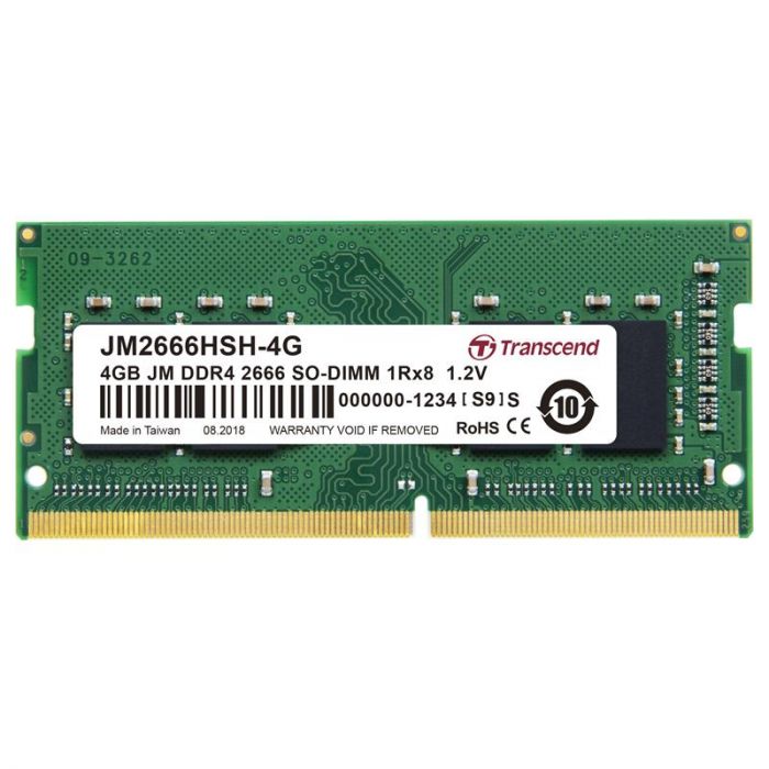 Модуль пам`яті SO-DIMM 4GB/2666 Transcend JetRam (JM2666HSH-4G)