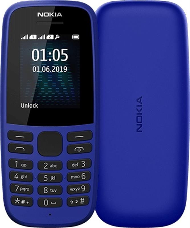 Мобільний телефон Nokia 105 2019 Single Sim Blue