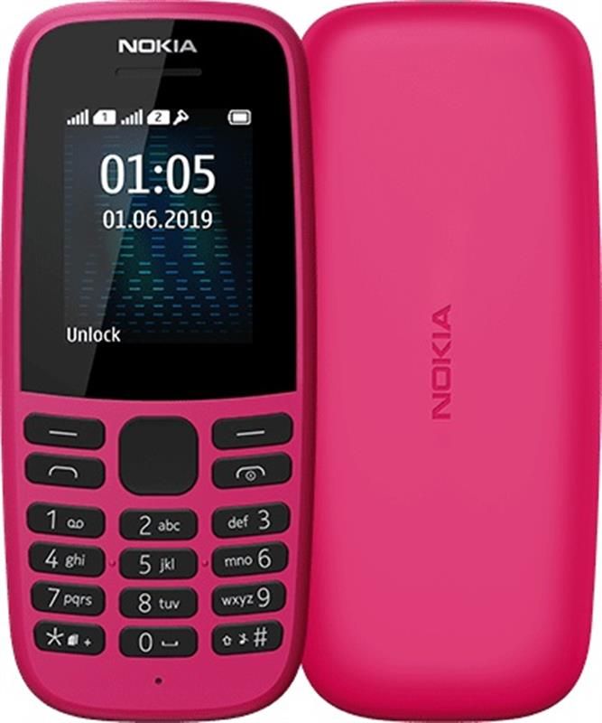 Мобільний телефон Nokia 105 2019 Single Sim Pink