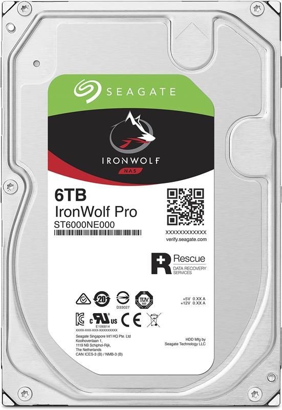 Накопичувач HDD SATA 6.0TB Seagate IronWolf Pro NAS 7200rpm 256MB (ST6000NE000)