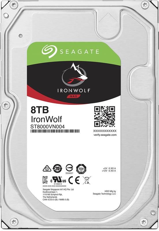 Накопичувач HDD SATA 8.0TB Seagate IronWolf NAS 7200rpm 256MB (ST8000VN004)