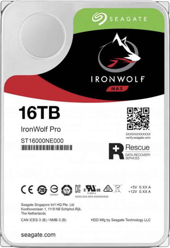 Накопичувач HDD SATA 16.0TB Seagate IronWolf Pro NAS 7200rpm 256MB (ST16000NE000)