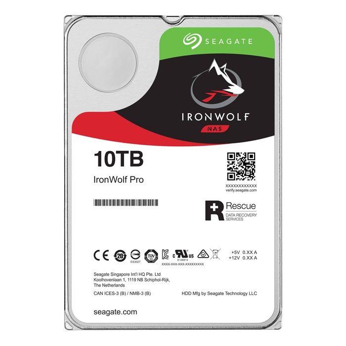 Накопичувач HDD SATA 10.0TB Seagate IronWolf Pro NAS 7200rpm 256MB (ST10000NE0008)