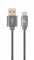 Кабель Cablexpert USB - USB Type-C V 2.0 (M/M), преміум, 2 м, сірий (CC-USB2S-AMCM-2M-BG)