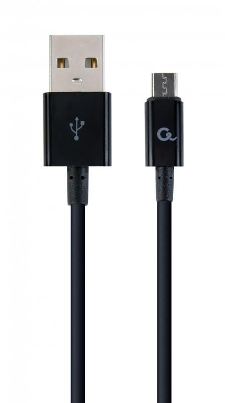 Кабель Cablexpert USB - micro USB V 2.0 (M/M), преміум, 1 м, чорний (CC-USB2P-AMmBM-1M)