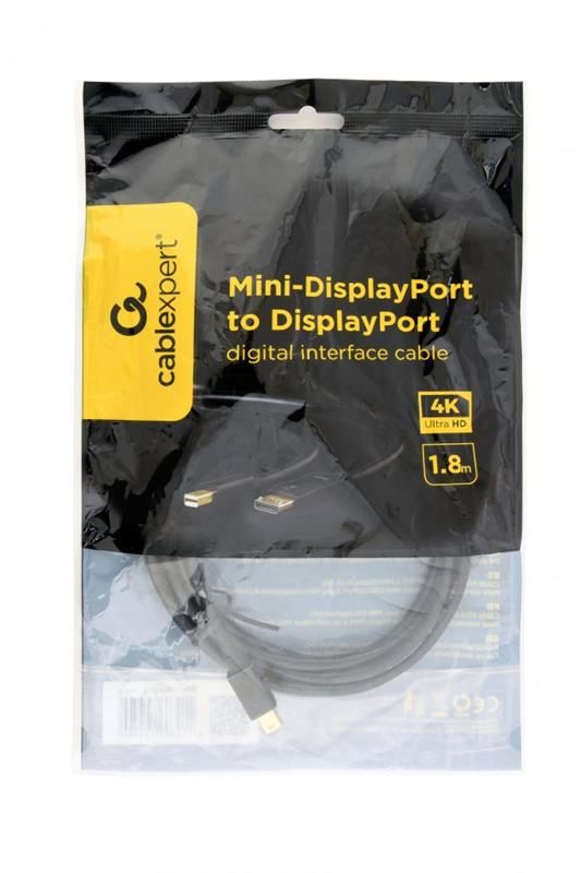 Кабель Cablexpert (CCP-mDP2-6), MiniDisplayPort-DisplayPort, 1.8м, чорний