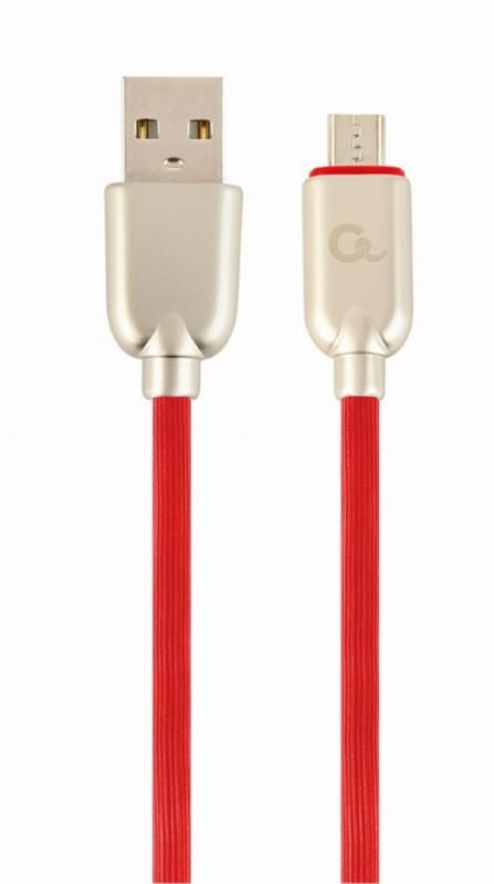 Кабель Cablexpert (CC-USB2R-AMmBM-2M-R) USB 2.0 A - microUSB, преміум, 2м, червоний