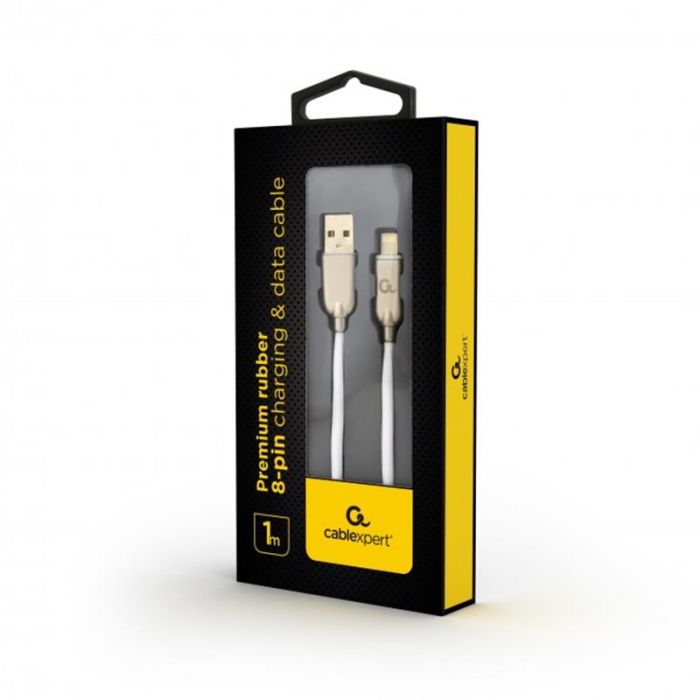 Кабель Cablexpert USB - Lightning (M/M), 1 м, преміум, білий (CC-USB2R-AMLM-1M-W)