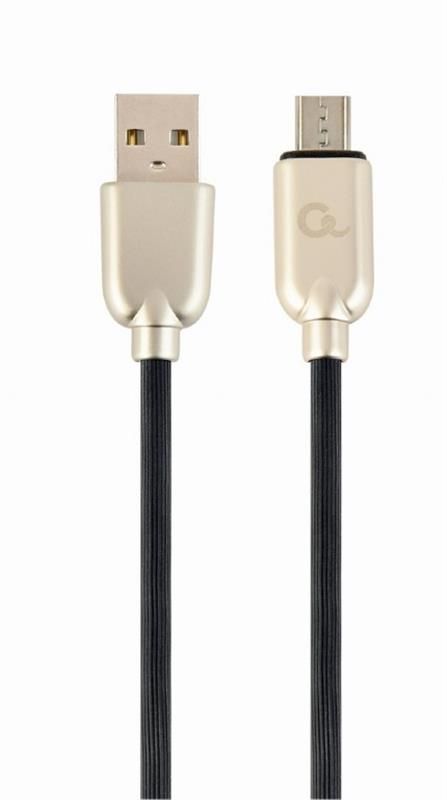 Кабель Cablexpert (CC-USB2R-AMmBM-2M) USB 2.0 A - microUSB, преміум, 2м, чорний