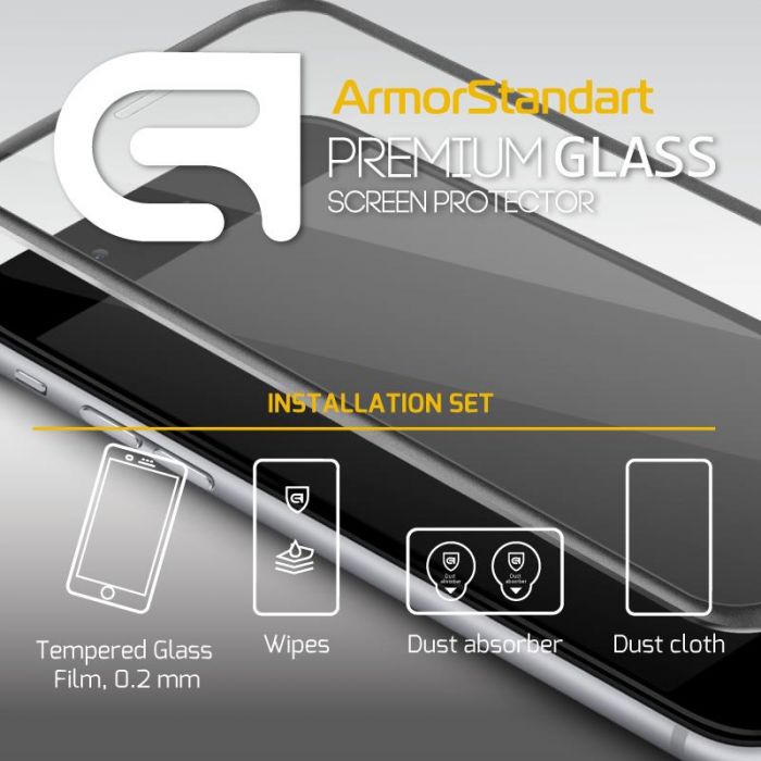 Захисне скло Armorstandart для Apple iPhone 8/7 Black 3D (ARM49140-G3D-BK)