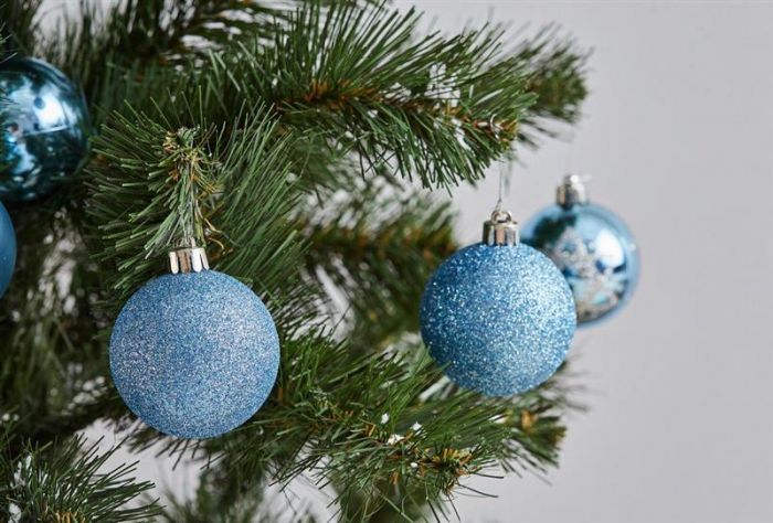 Набір ялинкових куль ColorWay (CW-MCB624LB) Merry Christmas mix, 6см, Light Blue, 24шт