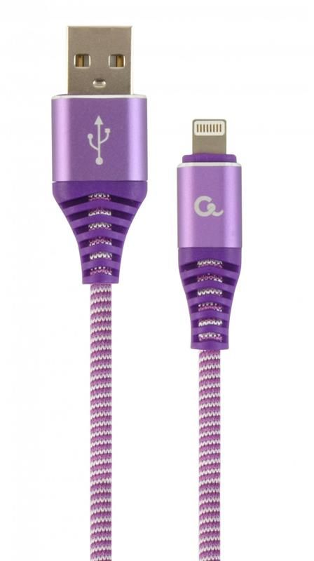 Кабель Cablexpert (CC-USB2B-AMLM-2M-PW) USB 2.0 A - Lightning, преміум, 2м, фіолетовий