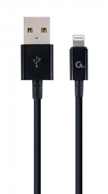 Cablexpert USB - Lightning (M/M), преміум, 1 м, чорний (CC-USB2P-AMLM-1M)