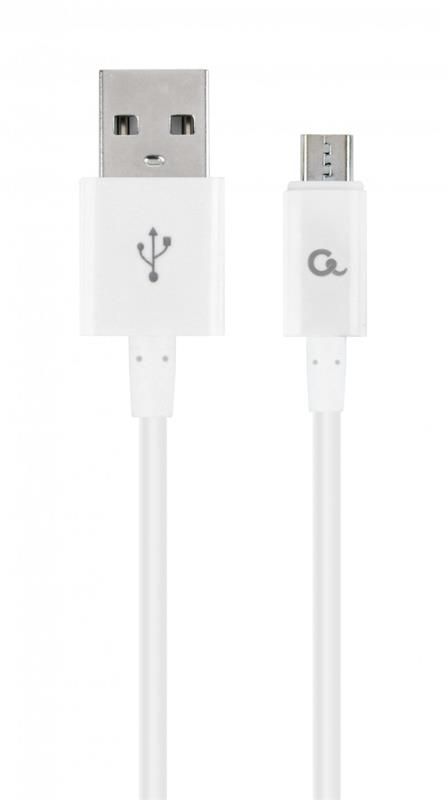 Кабель Cablexpert (CC-USB2P-AMmBM-2M-W) USB 2.0 A - microUSB B, преміум, 2м, белій