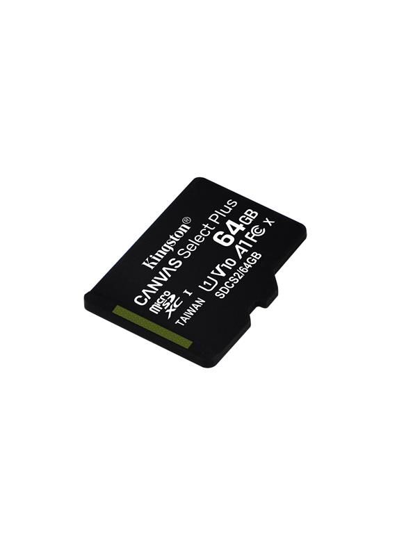 Карта пам`яті MicroSDXC 64GB UHS-I Class 10 Kingston Canvas Select Plus R100MB/s (SDCS2/64GBSP)