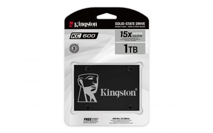 Накопичувач SSD 1TB Kingston KC600 2.5" SATAIII 3D TLC (SKC600/1024G)