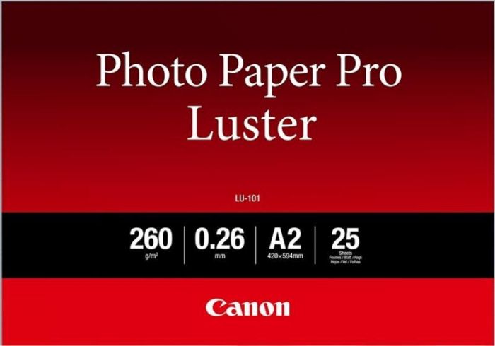 Фотопапір CANON (LU-101) Luster Paper глянсовий 260г/м2 A2 25арк (6211B026)