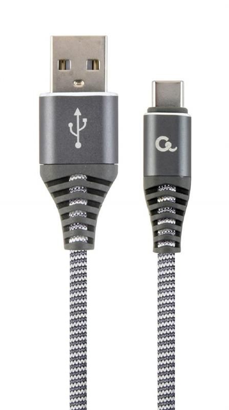 Кабель Cablexpert USB - USB Type-C V 2.0 (M/M), 2 м, сірий (CC-USB2B-AMCM-2M-WB2)