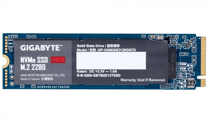 Накопичувач SSD  128GB Gigabyte M.2 PCIe NVMe 3.0 x4 NAND TLC (GP-GSM2NE3128GNTD)